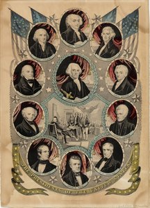 The Presidents of the United States (published by N. Currier, New York, c.1844) by Nathaniel Currier